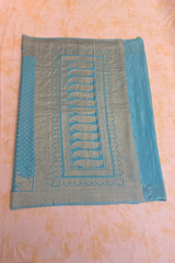 HOV Handloom Banarasi Crepe Silk Saree - Butidar Star All Over - Sky Blue - 076