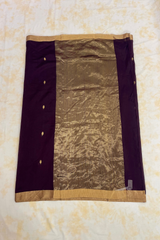 HOV Handloom Chanderi Cotton Silk Saree - Small Leaf - 028-02
