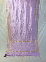 HOV EXCLUSIVE HANDLOOM BANARASI KATAN SILK SAREE - KASTURI - LAVENDER - 121