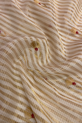 HOV Handloom Chanderi Silk Saree - Kota Floral Motif - 49-04