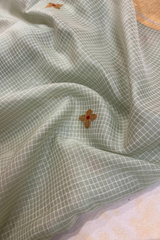 HOV Handloom Chanderi Cotton Silk Saree - Club Buta - 024-01