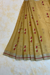HOV Handloom Chanderi Full Tissue Saree - Plain - 008