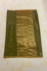 HOV Handloom Chanderi Half Tissue Saree - Round Buta - 003-02 - Green