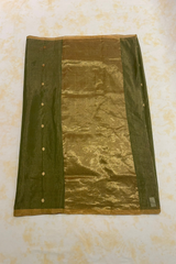 HOV Handloom Chanderi Half Tissue Saree - Round Buta - 003-02 - Green