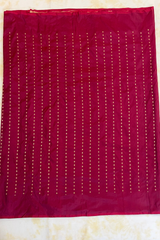 HOV Handloom Banarasi Katan Silk Saree - Butidar Kadhua - Deep Brown Minakari Green Pink- 061