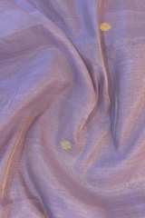 HOV HANDLOOM CHANDERI SAREE- TISSUE - ROUND BUTA - 100