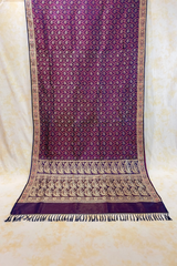 HOV Exclusive Pure Zari Handloom Banarasi Saree - Jaangla Purple - 033