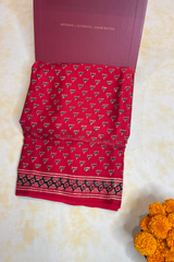 HOV Hand-Block Print Saree Modal - 015