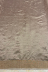 HOV Handloom Chanderi Silk Saree - Kota Silk Feather - White - 045