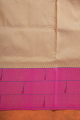 Handloom Paithani Silk Saree - Triple Muniya Beige