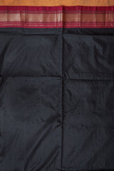 Handloom Paithani Silk Saree - Classic Pallu - Black
