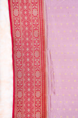 All Gold Zari Banarasi Shalu Pastel Pink Real Zari Saree- Real gold zari