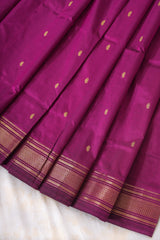 Handloom Paithani Silk Saree - Classic Pallu - Violet