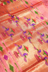 Handloom Paithani Silk Saree - Classic Pallu - Aboli