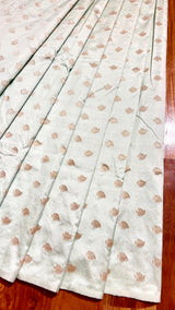 Handloom Banarasi Brocade Silk Fabric - Paan Buta