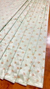Handloom Banarasi Brocade Silk Fabric - Paan Buta