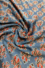 HOV Ajarakh Hand-Block Print Saree - Modal - 007