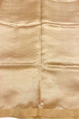 HOV Handloom Chanderi Silk Saree - Plain Zari Pallu Gold - 042-01-02