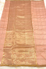 HOV Handloom Chanderi Cotton Silk Saree - Checks - 012-02