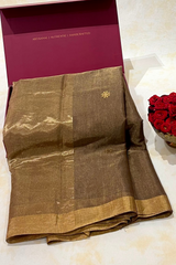 HOV Handloom Chanderi Half Tissue Saree - Round Buta - 004-02