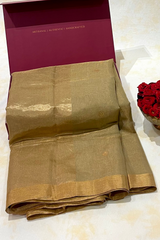 HOV Handloom Chanderi Half Tissue Saree - Round Buta - 004-01