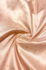 HOV Exclusive Pure Zari Handloom Banarasi Silk Saree - Peach Silver Zari Kasturi - 025