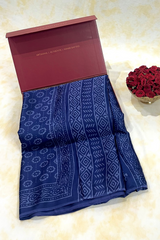 HOV Hand-Block Print Saree Modal - 012-01-02