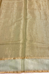 HOV Handloom Chanderi Half Tissue Saree - Checks Pallu - 002-02-03