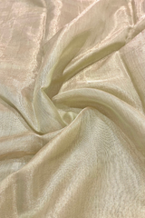 HOV Handloom Chanderi Half Tissue Saree - Checks Pallu - 002-02-03