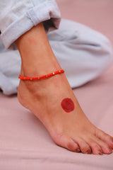 Dhokra Brass Najarbattu One Bead Anklet