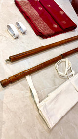 Wooden Saree Roll – Premium Saree Storage Kit