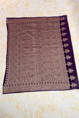 HOV Handloom Banarasi Crepe Silk Saree - Plain Body With Border -Light Purple - 071