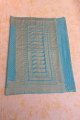 HOV Handloom Banarasi Crepe Silk Saree -  Butidar Star All Over - Sky Blue - 076