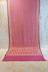 HOV Handloom Banarasi Georgette Silk Saree - All Over Jaali Design Aboli - 081