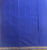 Handloom Fekua Banarasi Khaddi Georgette Silk Saree - Striped - Blue