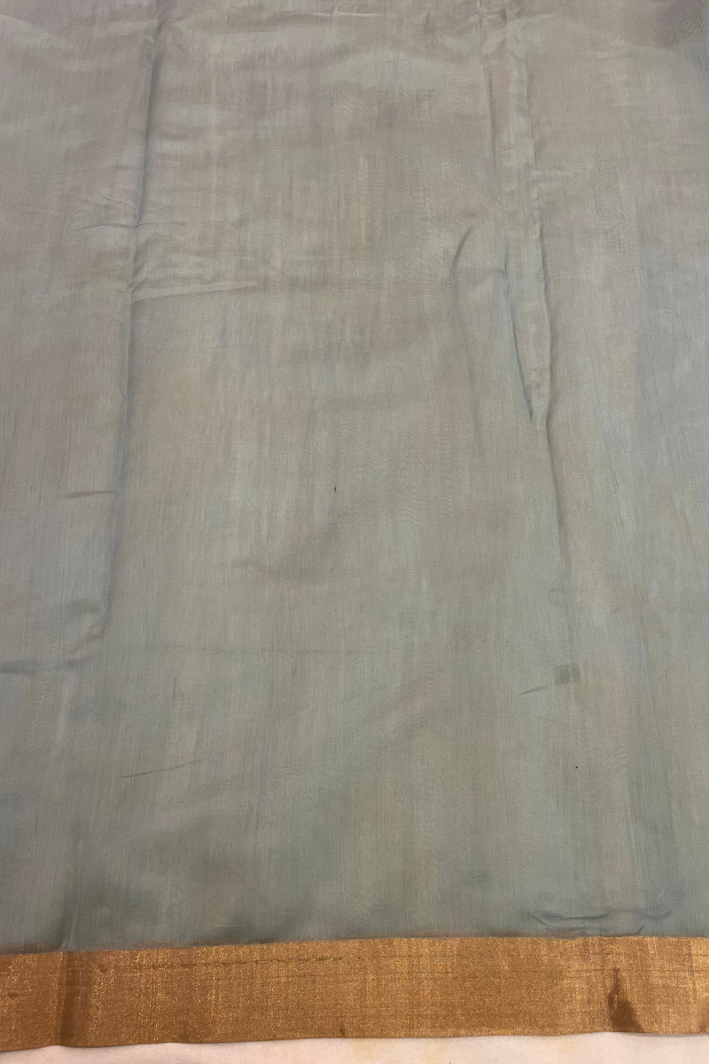 HOV Handloom Chanderi Cotton Silk Saree - Small Leaf - 028-01