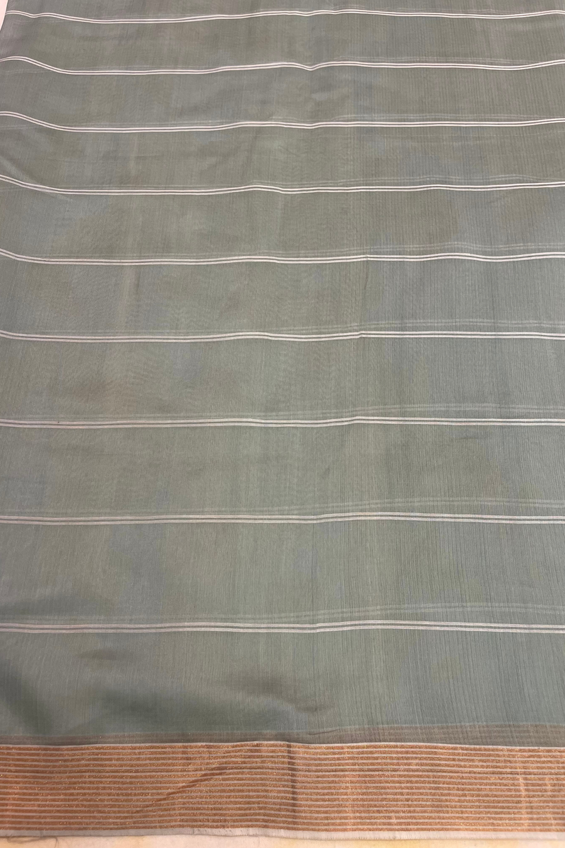 HOV Handloom Chanderi Cotton Silk Saree - Checks With Round Buta - 029-01