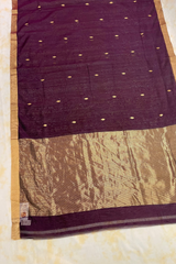 HOV Handloom Chanderi Cotton Silk Saree - Small Leaf - 028-02
