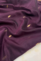 HOV Handloom Chanderi Cotton Silk Saree - Small Leaf - 028-02