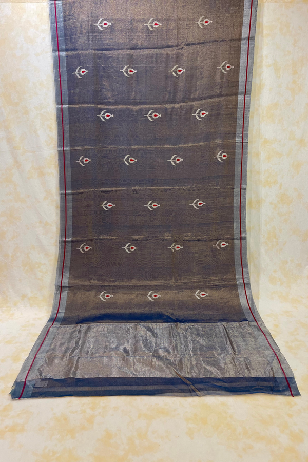 HOV Handloom Chanderi Full Tissue Saree - Plain - 009