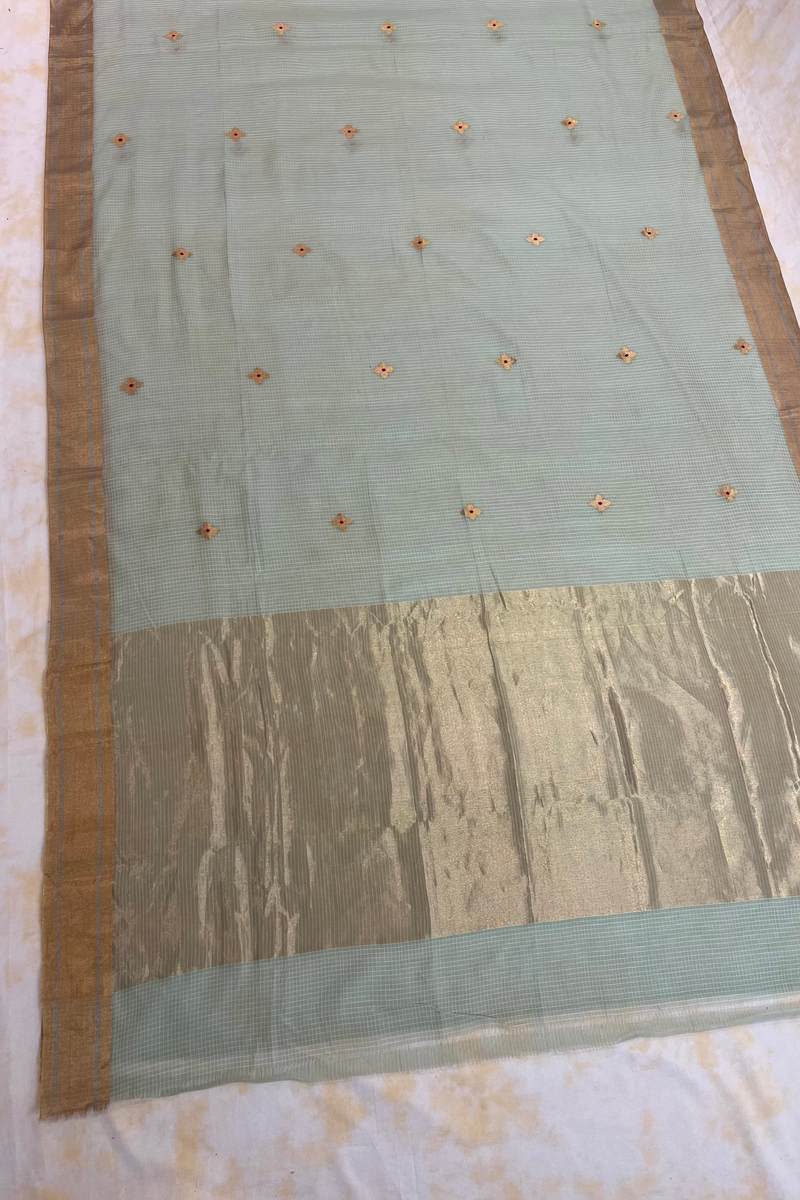 HOV Handloom Chanderi Cotton Silk Saree - Club Buta - 024-01