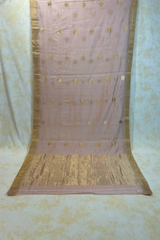 HOV Handloom Chanderi Cotton Silk Saree - Lotus Buta2 - 027-01