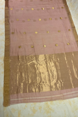 HOV Handloom Chanderi Cotton Silk Saree - Lotus Buta2 - 027-01