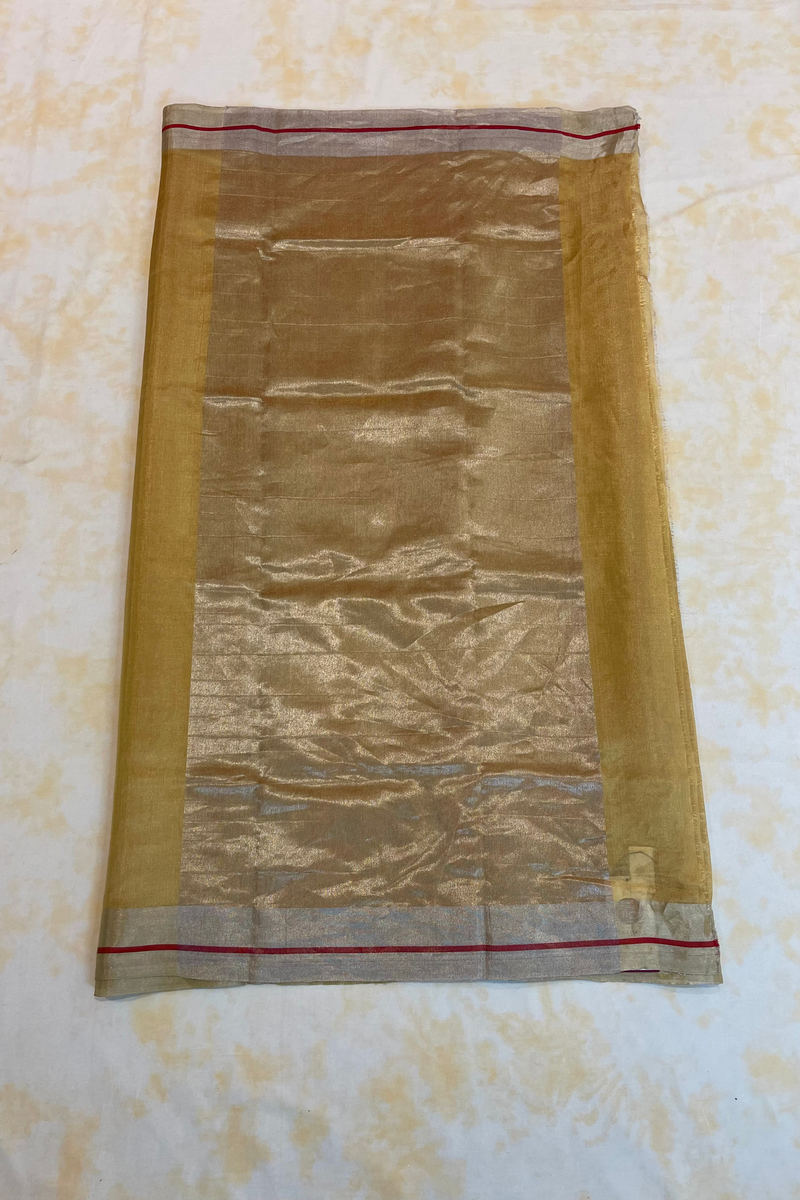 HOV Handloom Chanderi Full Tissue Saree - Plain - 008