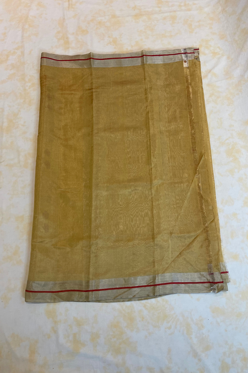 HOV Handloom Chanderi Full Tissue Saree - Plain - 008