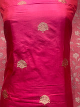 Handloom Banarasi Katan Silk Suit Set - Pink