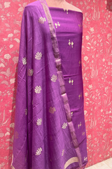 Handloom Chanderi Suit sets - Purple