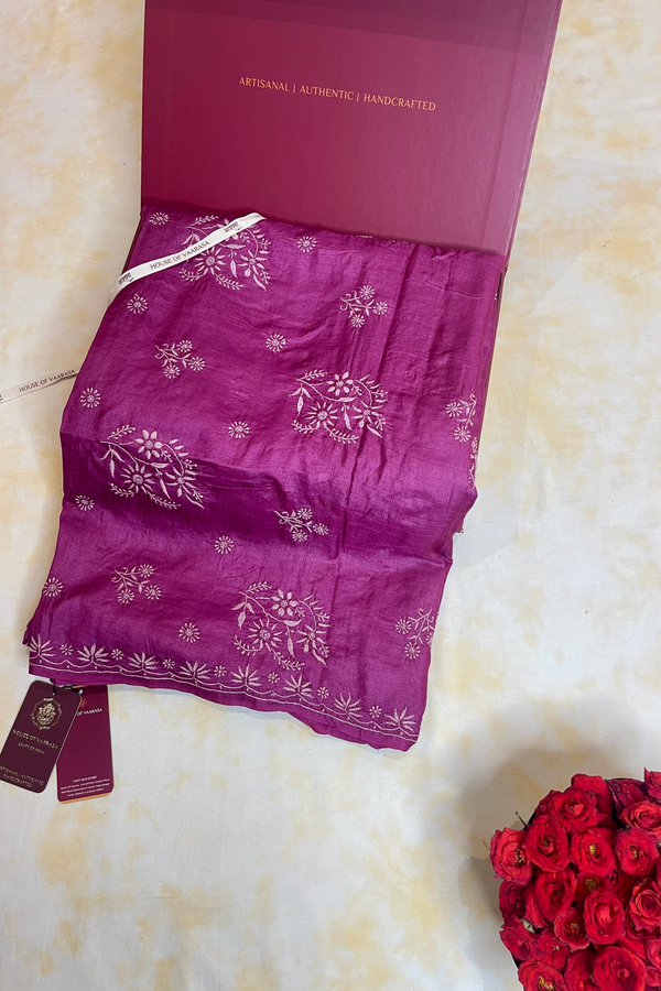 HOV HandEmbroidered Chikankari Saree - 060