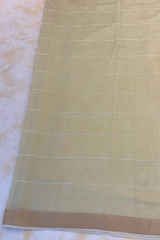 HOV HANDLOOM CHANDERI SAREE - LOTUS BUTA - CHECKS WITH ROUND BUTA - 103