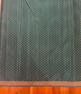 Handloom Fekua Banarasi Khaddi Georgette Silk Saree - Striped - Green